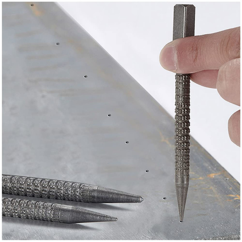 4 Piece Nail Setter & Center Punch Set 4" Wood Metal Super Impact Resistance USA gallery
