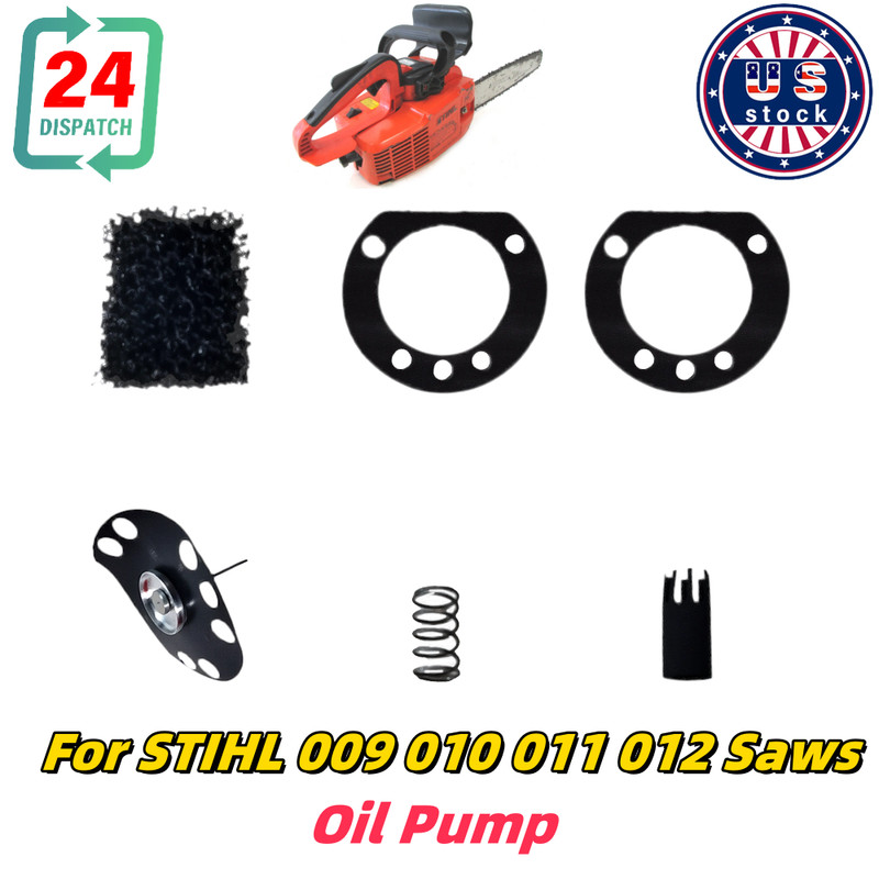 Oil Pump Diaphragm, 2 Gaskets & Oil Filter Kit For STIHL 009 010 011 012 Saws US