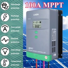 MPPT Solar Charge Controller 100 Amp 12V 24V 36V 48V Auto Solar Panel Controller