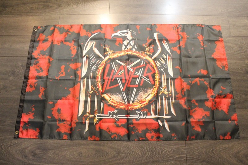 Slayer Banner Flag 3×5 Thrash Heavy Metal Rock Band Music Fan Decor Man Cave
