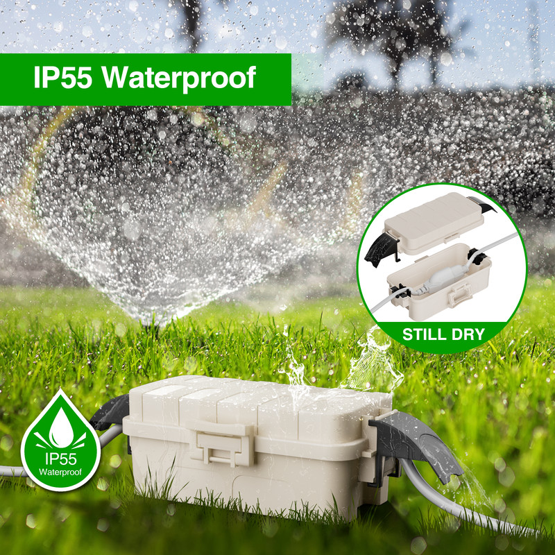 Outdoor Extension Cord safety Cover Waterproof Electrical Connection Box-US ship gallery
