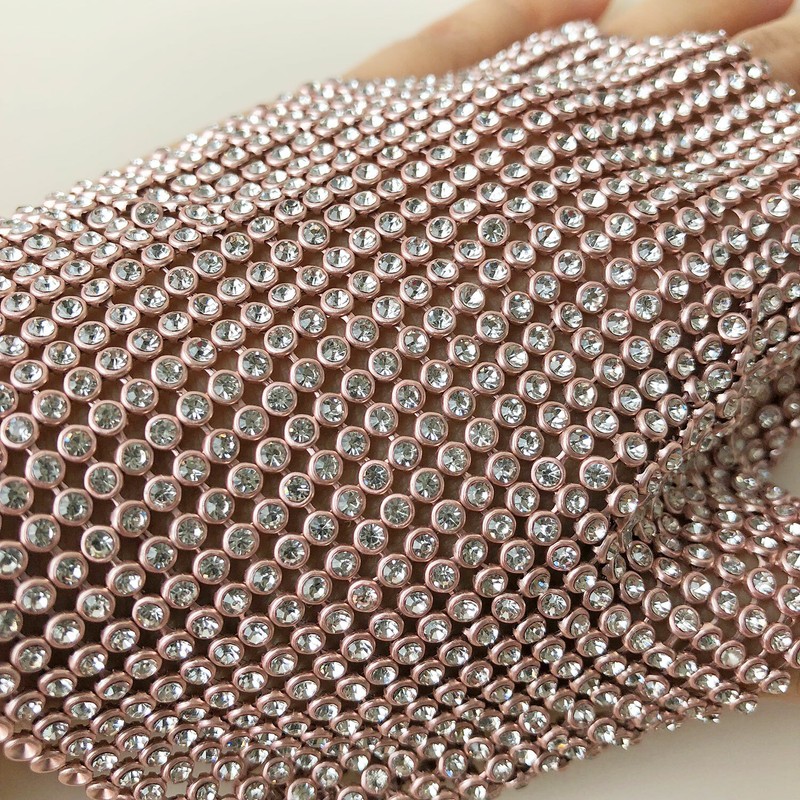 Bling Wedding Rhinestone Mesh Cake Craft Sparkly Trim Diamante Wrap Ribbon 0.5 gallery