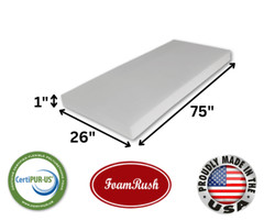 FoamRush Bunk 26″ x 75″ High Density Foam Mattress Replacement Camper Cot USA