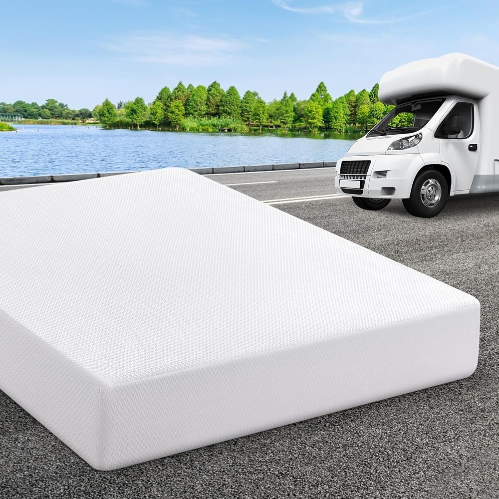 RV Mattress Short Queen 10 Inch Memory Foam Mattresses, Premium Cooling Green Te