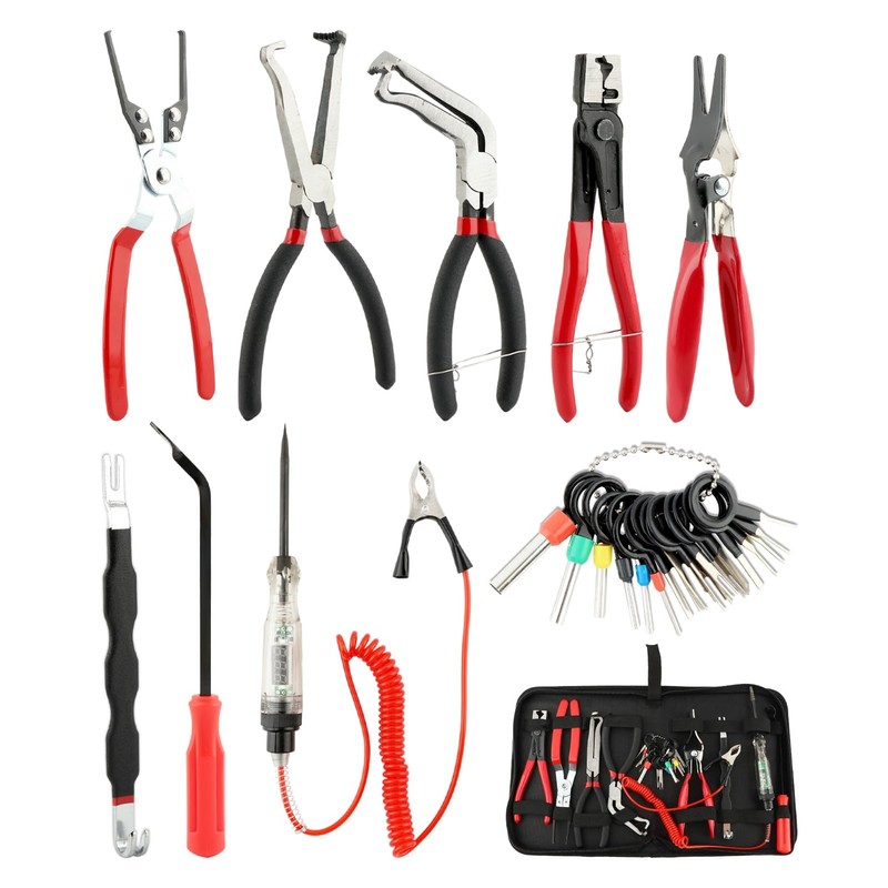 27PCS Automotive Electrical Disconnect Pliers Terminal Removal Tool Kit