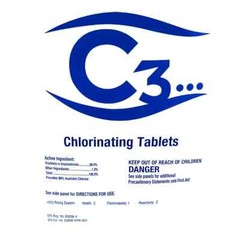 C3… 3″ Stabilized Trichloro Chlorine Tablets for Swimming Pools (Choose Size)