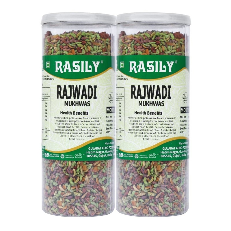Rasily Traditional Mouth Freshener Mukhwas Rajwadi After-Meal Snack Digestive 2P