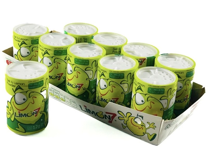 Limon 7 Salero Anahuac Salt & lemon powder Mexican candy 4.2-oz 10-pieces