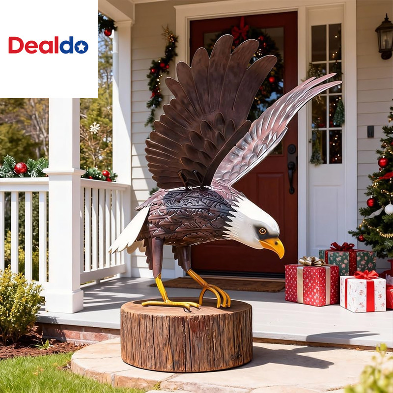 Metal Bald Eagle Large Outdoor Statues Garden Decor Sculptures Statues Outdoor M