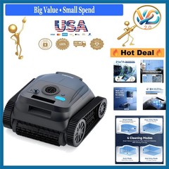 X5 Robotic Pool Vacuum Cordless Cleaner with Smart Navigation 4 Modes 180 Min