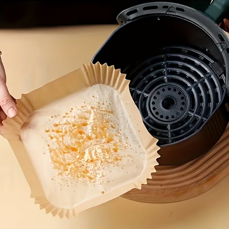 100 Pack Non-Stick Air Fryer Disposable Non-stick Baking Parchment Paper Liners gallery