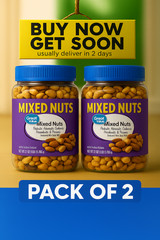 Great Value Mixed Nuts with Peanuts 27oz – 2 Pack Resealable Fresh Snack Mix