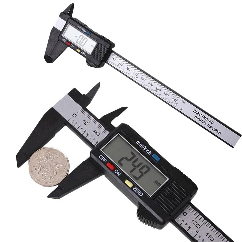 6″ 150mm Carbin Fiber Electronic Digital Vernier Caliper Micrometer Guage LCD