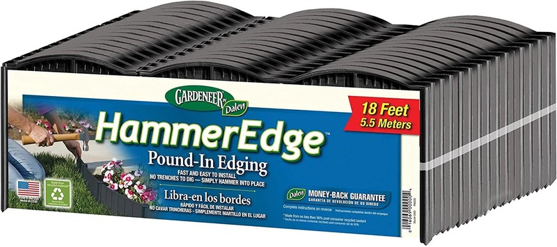 Dalen HammerEdge Pound in Edging – 16 Durable Interlocking Pieces -18 feet of…