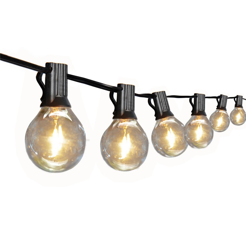 Outdoor String Lights 25 Feet 50feet 100 feet G40 Globe Patio Lights Waterproof