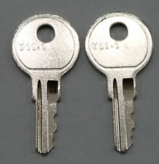 2 replacement keys cut to your code for all locks with the key code D001A-D250A