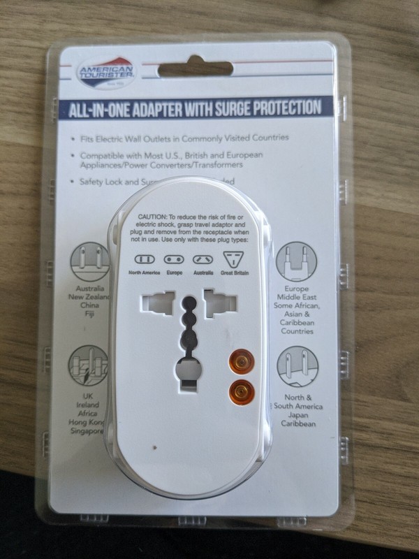 American Tourister® All-In-One Worldwide Adapter Plug with Surge Protection