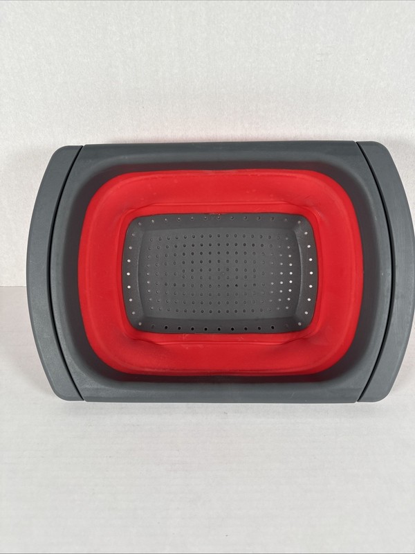 Rectangular Silicone Folding Draining Telescopic Foldable Water Filter Basket