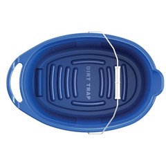 Plastic 12-Quart Oval Bucket, Blue, 2 pack
