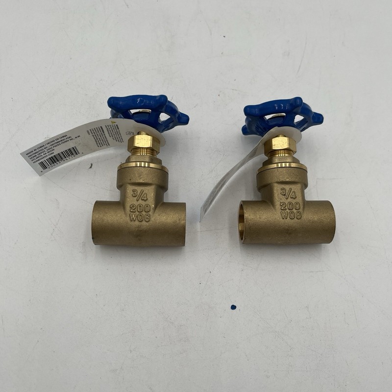 NEW!! 2 Pack Everbilt 3/4″ Sweat x Sweat Brass Gate Valve – 170-4-34-EB #072