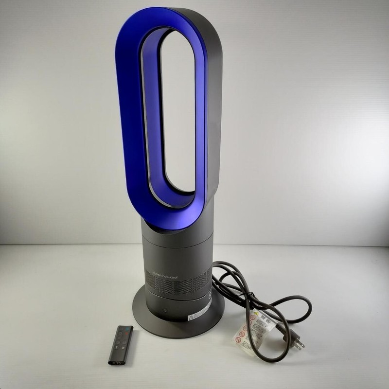 Dyson Hot & Cool AM09 Fan Heater Silver/Blue Remote Control Japan Tested Used
