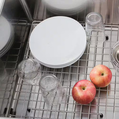 29.29 In. X 16.34 In. Rear Drain Stainless Steel Sink Grid