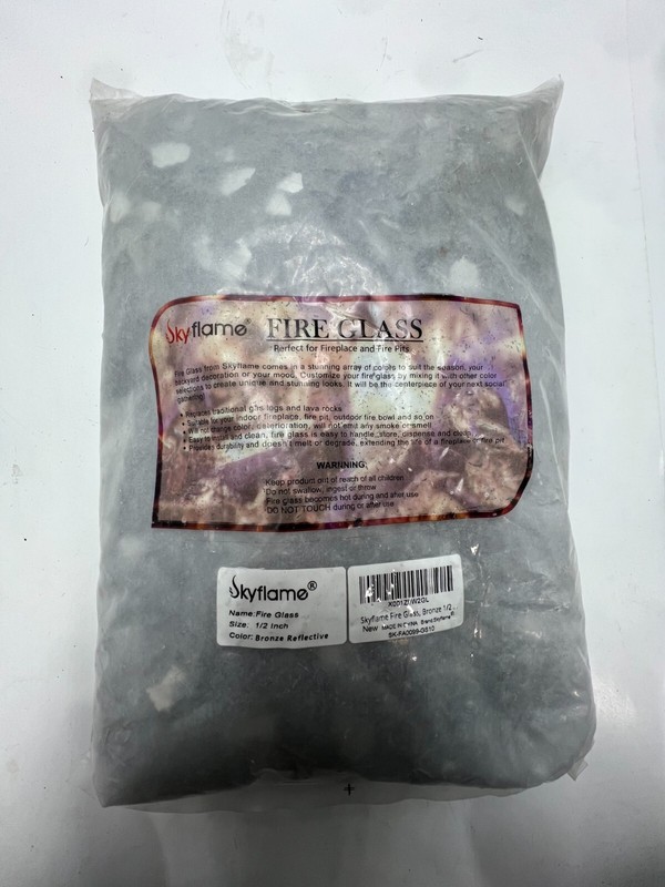 SKYFLAME Fire Glass Bronze 1/2″ Bronze Reflective 10LB SK-FA0099-GS10
