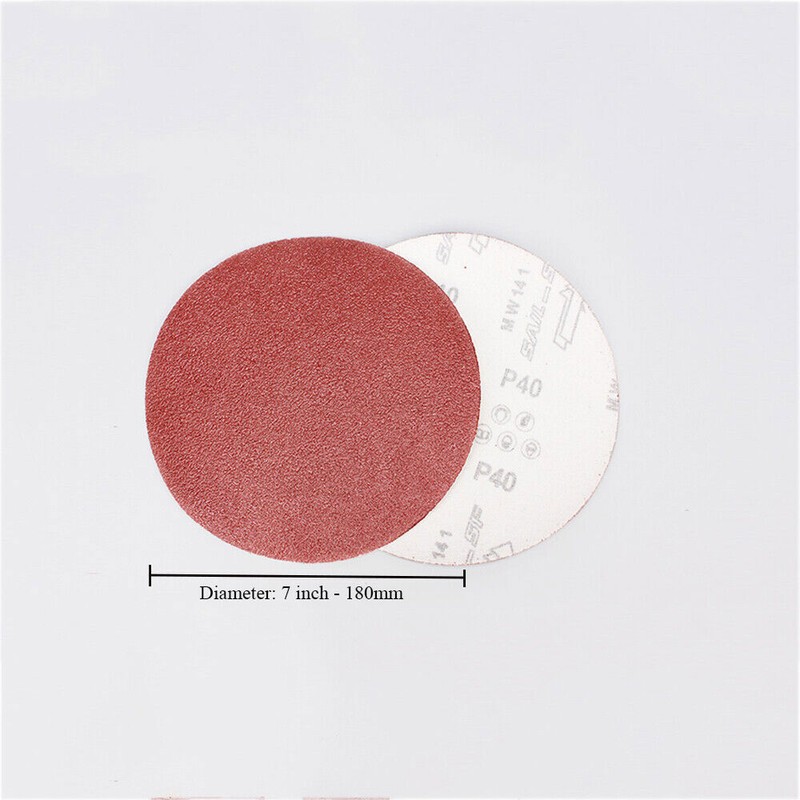 7" 180mm Abrasive Sanding Disc Hook And Loop Sandpaper Discs Pads 40-2000 Grit gallery