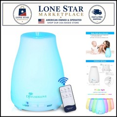 Whisper Quiet Aromatherapy Diffuser with Auto Shut-Off and 7 Color Options