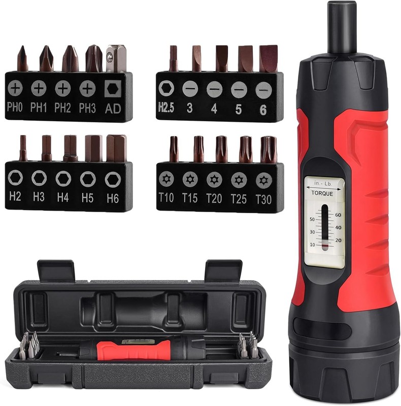 Torque Screwdriver 10-65" Lbs Set Maintenance Tools Bike Repair Scope Mounting