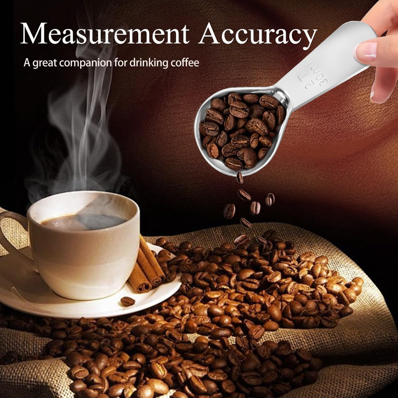 3Pcs Stainless Steel Coffee Scoop Set Tablespoon Measuring Spoon 1 Tbsp & 2 Tbsp gallery