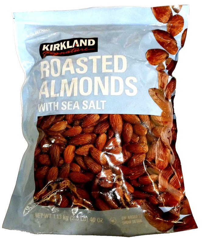 Kirkland Signature Roasted Almonds with Sea Salt 40 oz (2.5 lb) EXP 01/2025