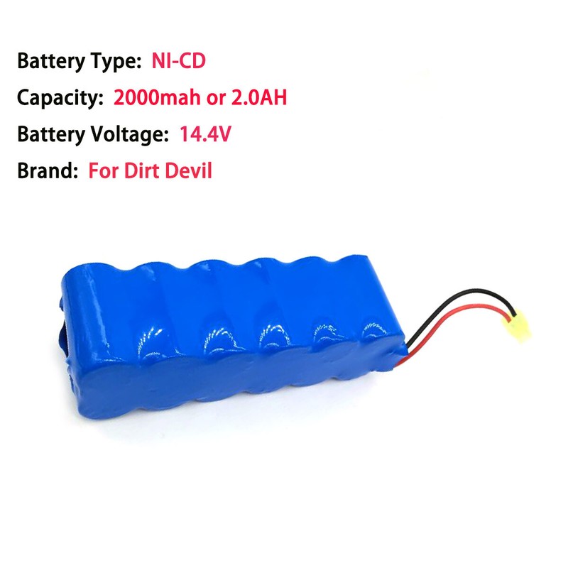 Battery For Dirt Devil 14.4V 2.0Ah Ni-MH 083414 HDS400 083415VX Vacuum Cleaner
