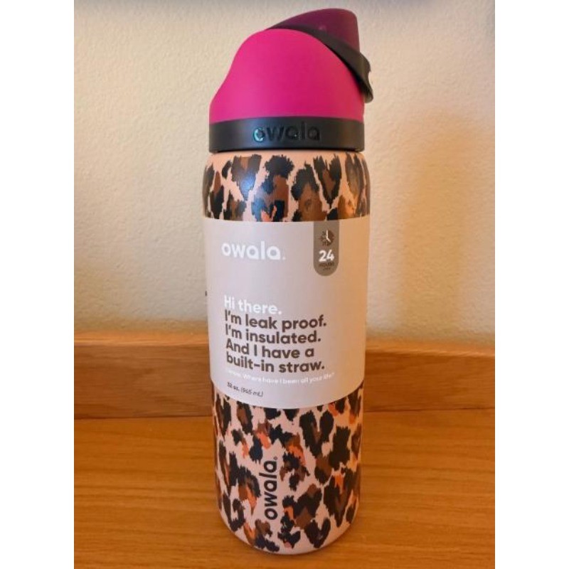 NEW Owala "Wild At Heart" 32oz Free Sip Limited Edition UO Cheetah Leopard Print