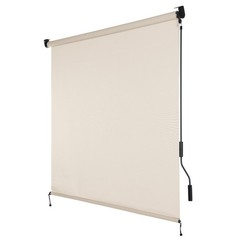 Aoodor 5% Openness Cordless Solar Beige Roller Shade 95% UV Outdoor Protection