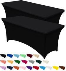Utopia Kitchen Spandex Tablecloth 10 Pack [6FT, Red] Tight, Fitted, Washable…