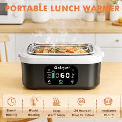 Cordless Electric Lunch Box with Scheduled Heating,1.2L Portable Food Warmer ，l