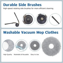 Replacement Kit for Roborock Qrevo S Pro/QV 35A/QV 35S – Main Brush, Mop,Filters
