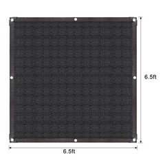 80% 90% Black Sunblock Shade Cloth Taped Edge w/ Grommets UV Resistant Shade Net
