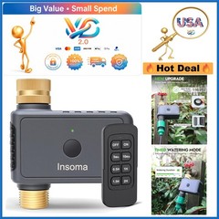 Remote Sprinkler Timer Brass Inlet & Outlet 120 Min Water Control Waterproof