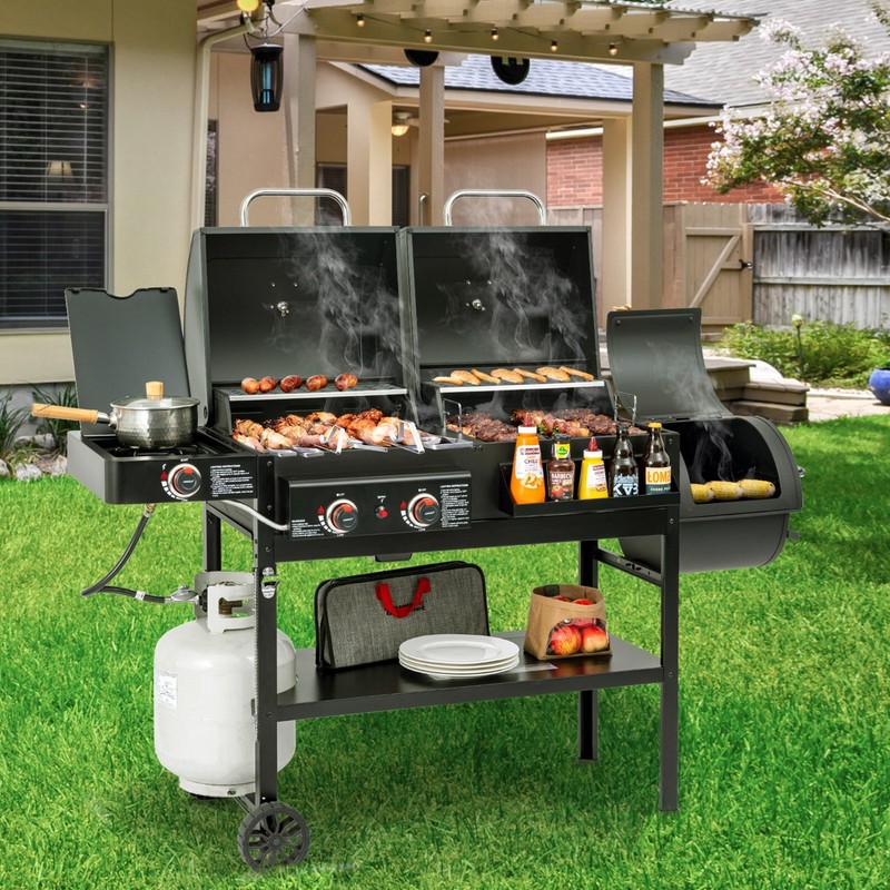 Royal Gourmet 2-Burner Gas and Charcoal Combo Grill gallery