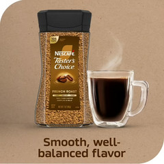NESCAFE Taster’s Choice French Roast, Dark Roast Coffee Instant Coffee 7-Oz