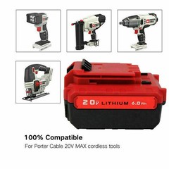 2Pack 20V 8.0Ah 20 Volt Lithium-ion Battery for Porter Cable MAX PCC685L PCC680L
