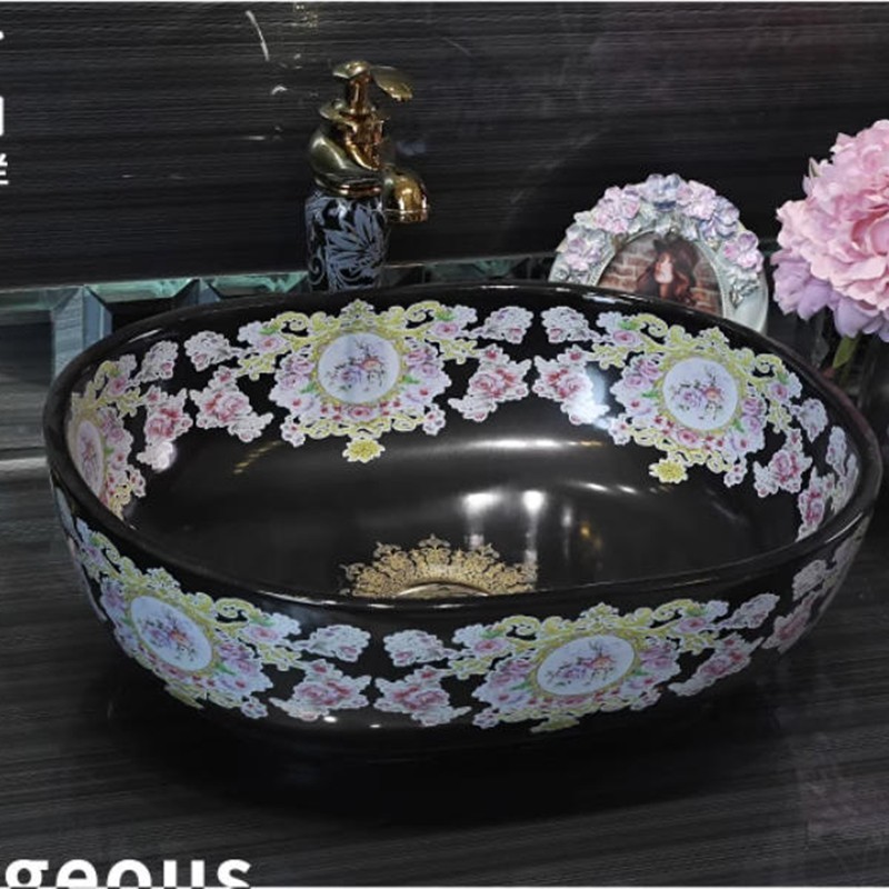 480mm Counter Top Washbasin Lavatory Porcelain Vanity Sink With Tap 303