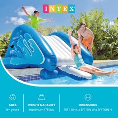 Intex 58849EP Kool Splash Inflatable Play Center Swimming Pool Water Slide, Blue