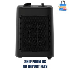 Mainstays 1500W Ceramic Fan-Force Electric Space Heater, Black, New