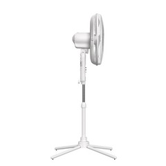 Oscillating Pedestal Fan 16 Inch Three-Speed Adjustable Height Tilt White