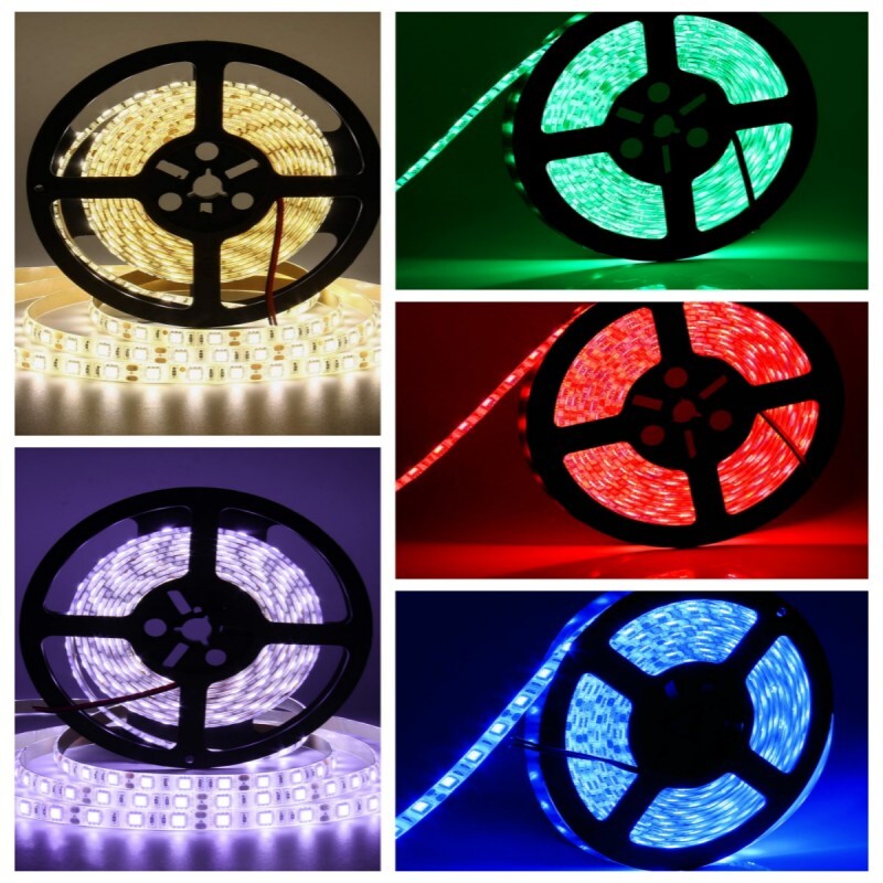 5M Red/Blue/Green/White LED Strip Light Waterproof for Home Garden Party Decor