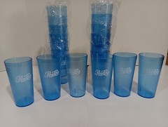 Vintage Pepsi-Cola Restaurant Diner Cups ~ Blue ~ Lot of 6.