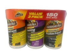 Ultimate Auto Interior Wipes Set 150 Count Cleaning And Protectant Combo